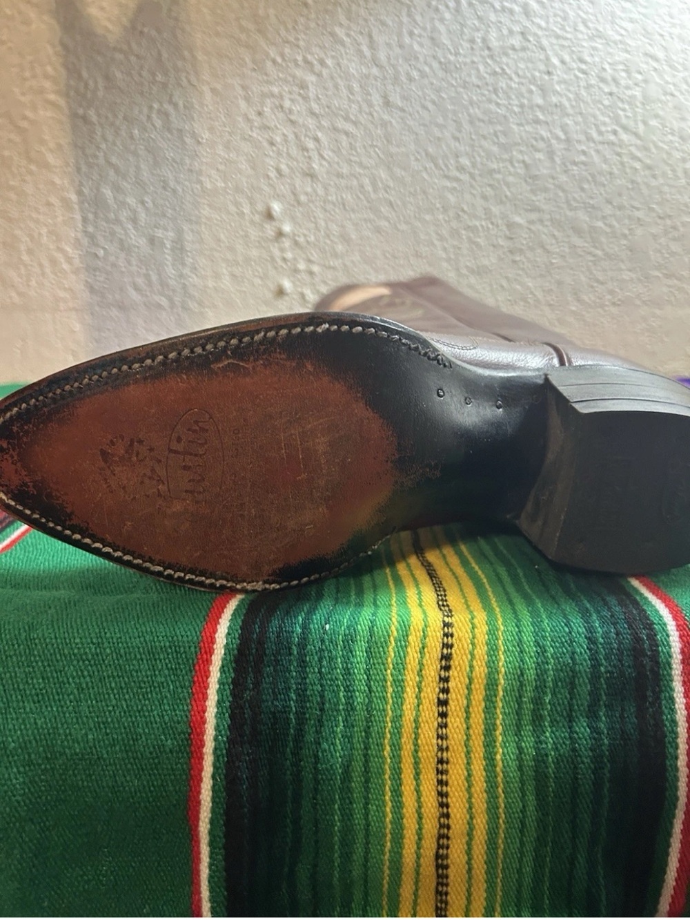 *RARE* Vintage Justin Western Knee-High Leather Cowboy Boots - Picture 8 of 10